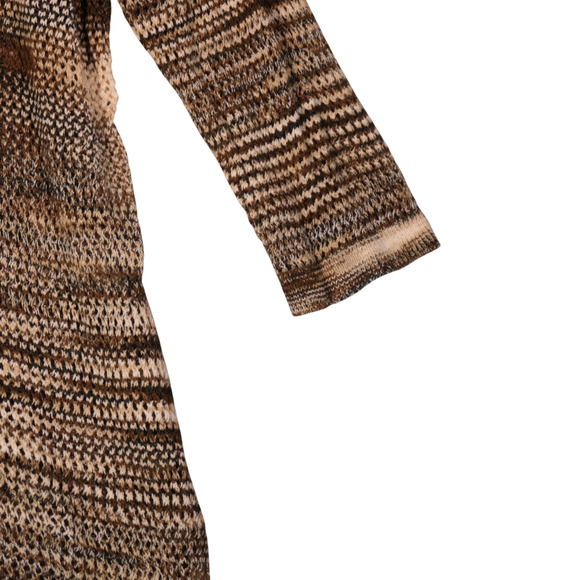 Dressbarn Sweater Womens Size 2X Brown Asymmetrical Hem Light Sheer Beachy - Picture 3 of 10